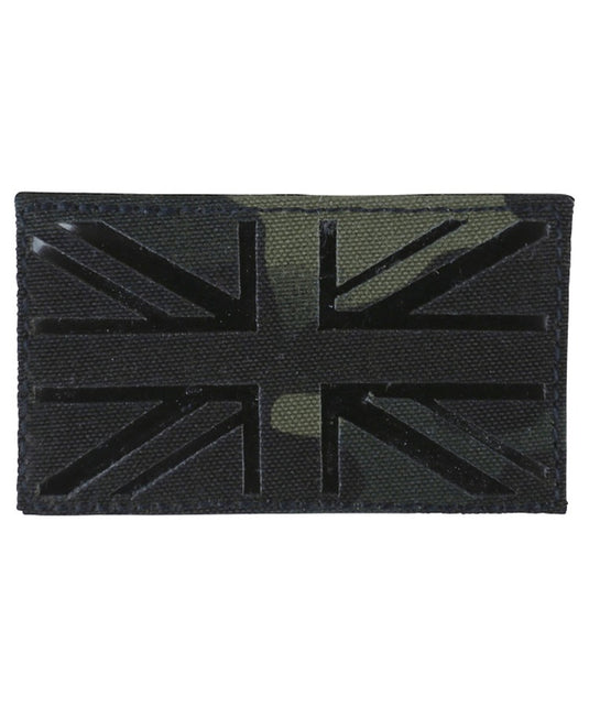 patch tattica union jack bassa visibilita' laser cut camo MTP BLACK 
