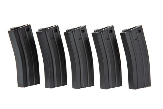 set 5pz - caricatore hi-cap 300 colpi per m4 / m16 