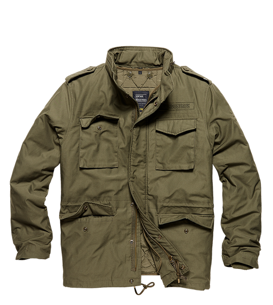 capper parka man m65 style olive green stone washed 