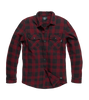 VINTAGE INDUSTRIES camicia uomo heavy weight in flanella con fantasia a scacchi rosso/ nero