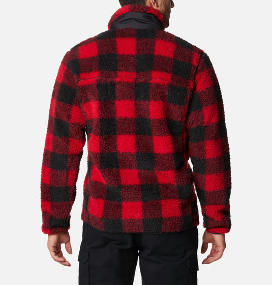 WINTER PASS GIACCA ORSETTO UOMO A QUADRI ROSSO E NERO 