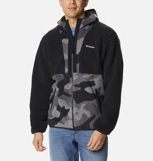 BACKBOWL SHERPA ORSETTO UOMO ZIP LUNGA E CAPPUCCIO  COLUMBIA BICOLORE 