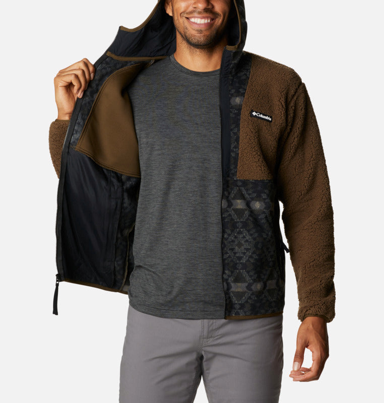 Carica immagine in Galleria Viewer, BACKBOWL SHERPA ORSETTO UOMO ZIP LUNGA E CAPPUCCIO  COLUMBIA BICOLORE 
