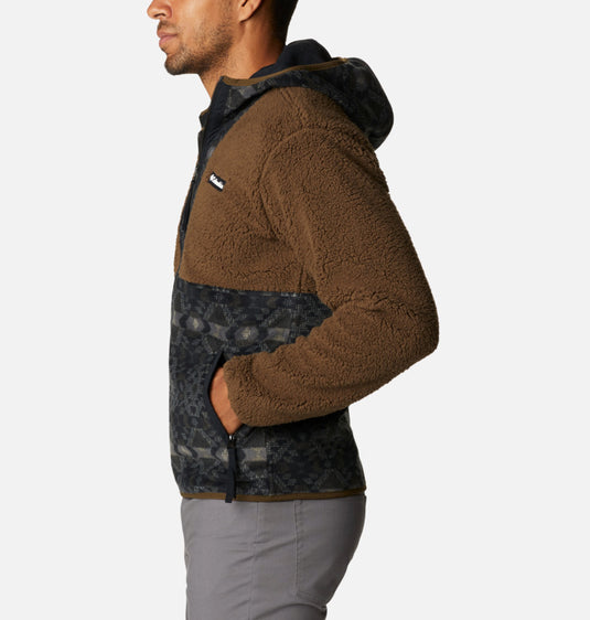 BACKBOWL SHERPA ORSETTO UOMO ZIP LUNGA E CAPPUCCIO  COLUMBIA BICOLORE 