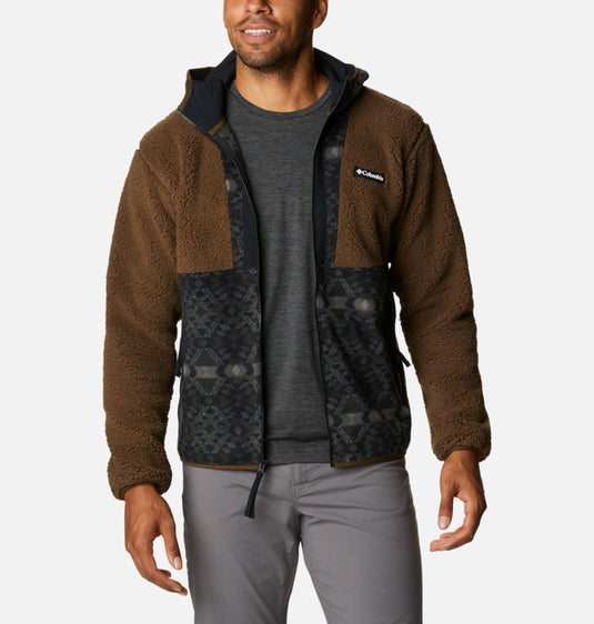 BACKBOWL SHERPA ORSETTO UOMO ZIP LUNGA E CAPPUCCIO  COLUMBIA BICOLORE 
