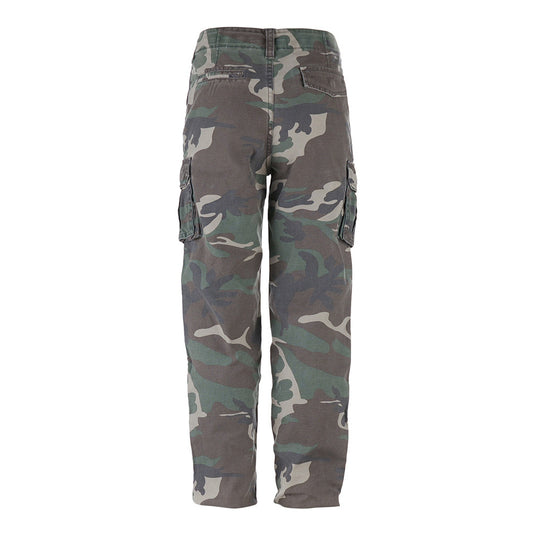 Pantaloni militari cargo bimbo mimetici stone washed 
