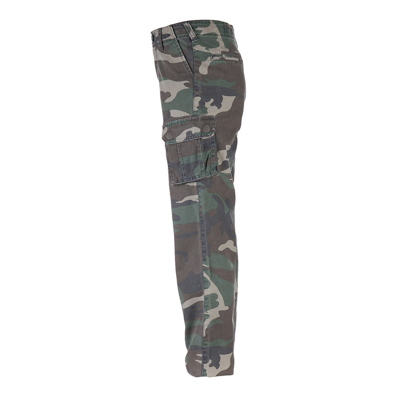 Load image into Gallery viewer, Pantaloni militari cargo bimbo mimetici stone washed 
