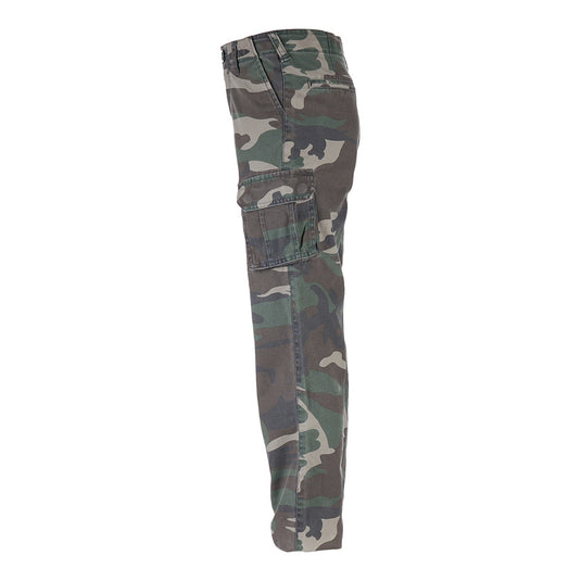 Pantaloni militari cargo bimbo mimetici stone washed 
