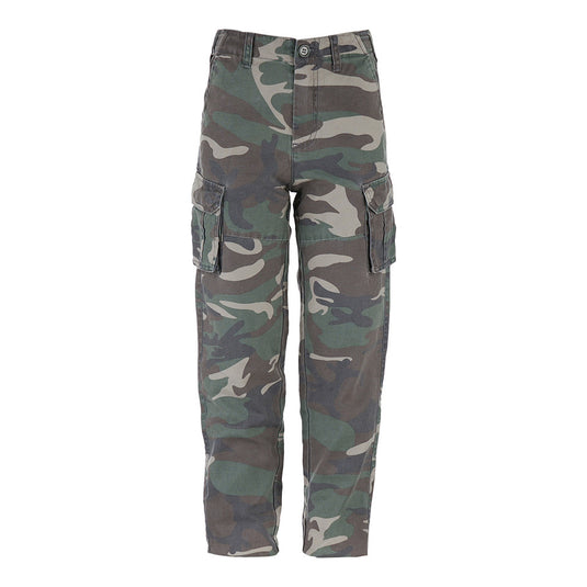 Pantaloni militari cargo bimbo mimetici stone washed 