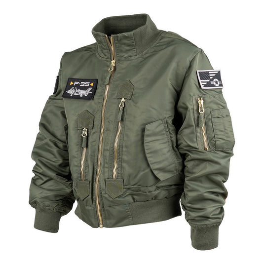 Giacca pilota bimbo F-35 Bomber Verde 