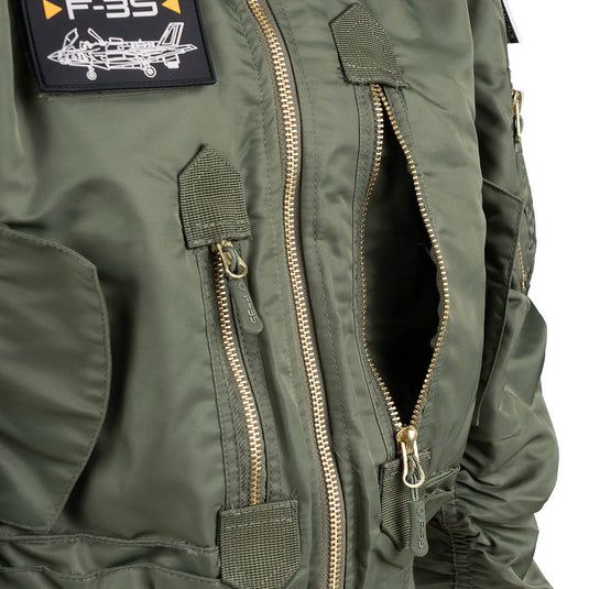 Giacca pilota bimbo F-35 Bomber Verde 