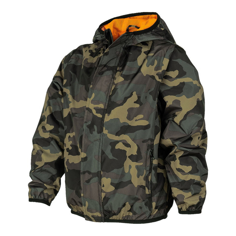 Load image into Gallery viewer, Giacca a vento bambino mimetico camouflage 
