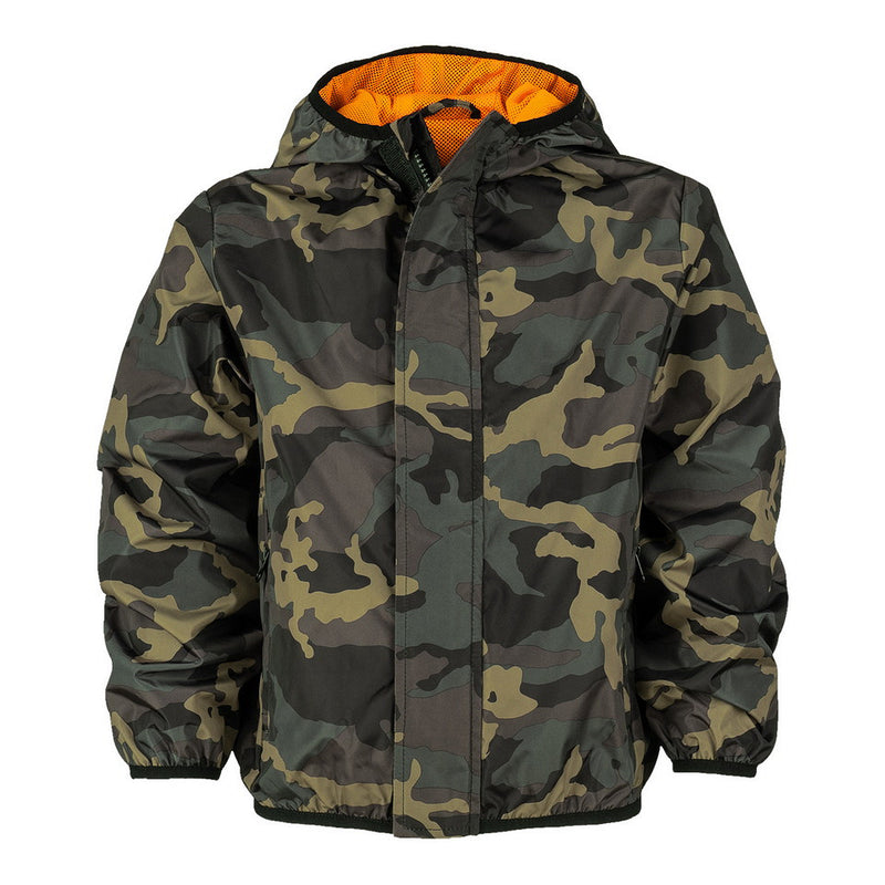 Load image into Gallery viewer, Giacca a vento bambino mimetico camouflage 

