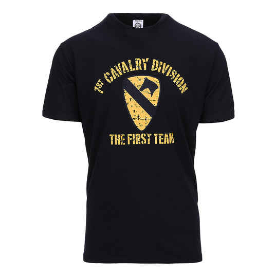 t-shirt stampata 101 cavalleria dell'aria NERO 