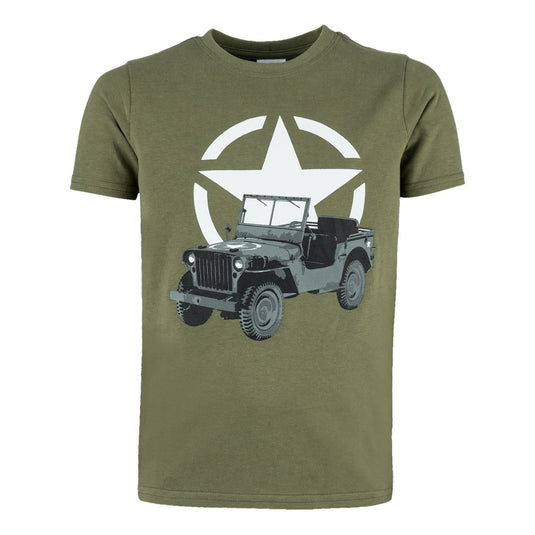 T-shirt per bambini stampa Willis con stella alleata VERDE OLIVA 