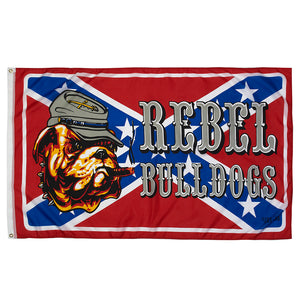 bandiera in polyester economico 100 x150 RIBELLE CONFEDERATA BULLDOGS 