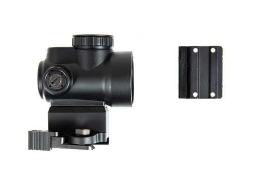 mro red dot sight replica con riser + attacco inferiore - nero 