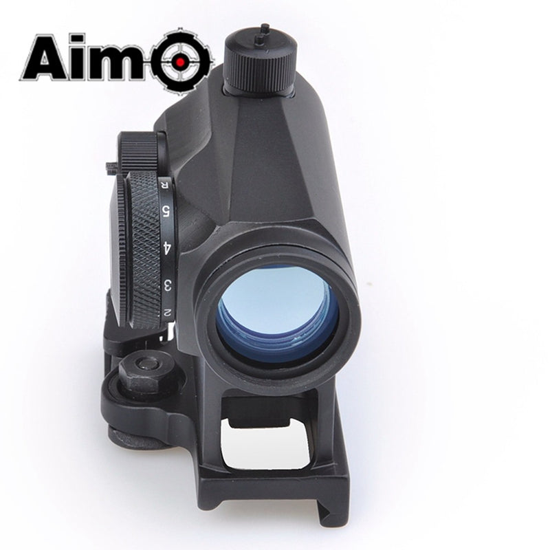 Carica immagine in Galleria Viewer, aim-o micro red dot con attacco qd con rialzo nero 
