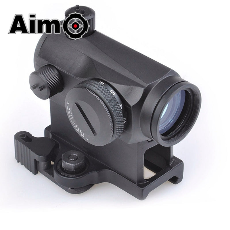 Carica immagine in Galleria Viewer, aim-o micro red dot con attacco qd con rialzo nero 
