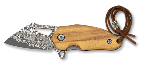 Coltello chiudibile tascabile lama damasco 56 strati 
