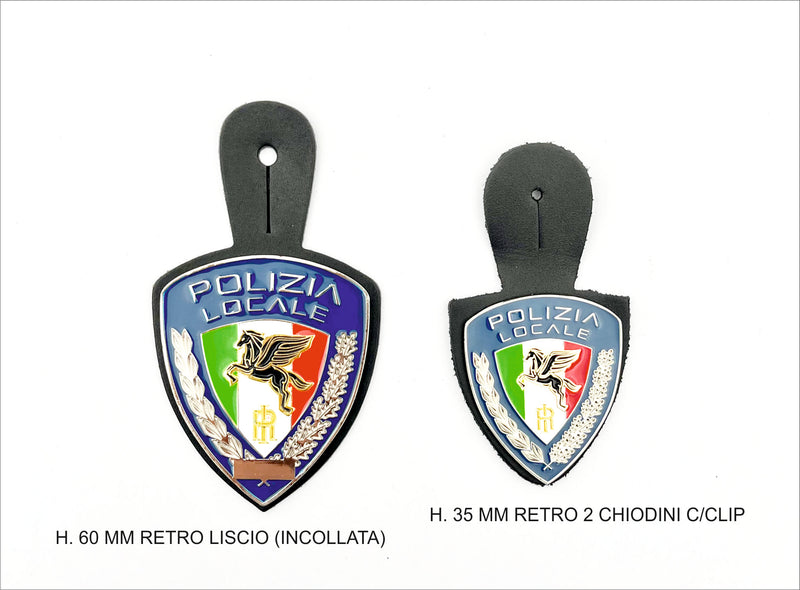 Carica immagine in Galleria Viewer, pendiff in pelle con fregio as19 polizia locale 
