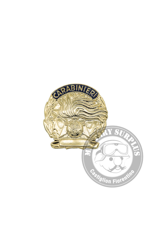 Placca in metallo con clip CARABINIERI matricolata ORO 