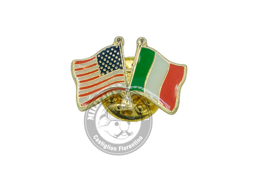 Pins BANDIERINA ITALIA\STATI UNITI smaltata h.18mm 