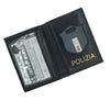 ASCOT Leather wallet with POLIZIA DI STATO badge holder WITH POLIZIA WRITING