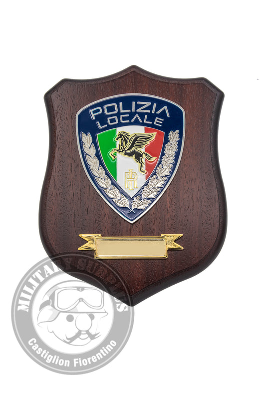 Crest Polizia Locale pegaso + cartiglio per personalizzazione 