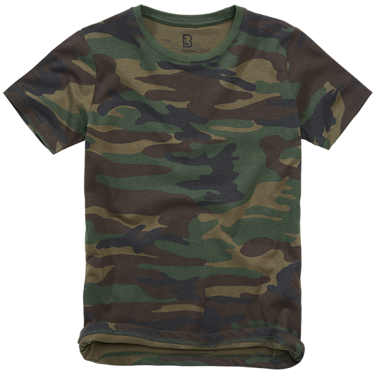 Kids t-shirt bambino camouflage woodland 