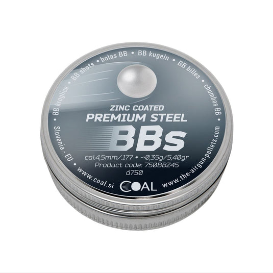 coal pallini per aria compressa bb zinc coated diam. 4,50 mm (conf.750 pz ) 