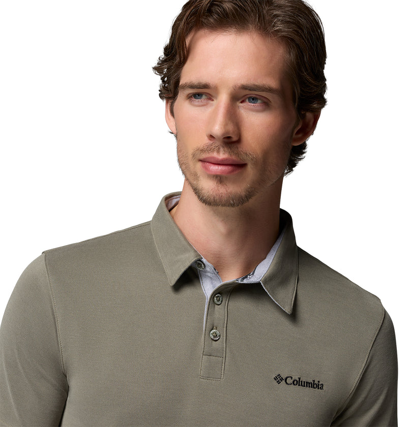 Load image into Gallery viewer, Nelson point polo uomo COLUMBIA STONE GREEN<BR/> 

