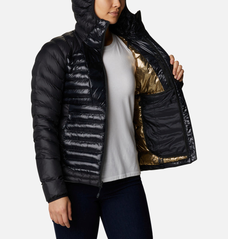 Load image into Gallery viewer, giacca con cappuccio labyrinth loop™donna nero 
