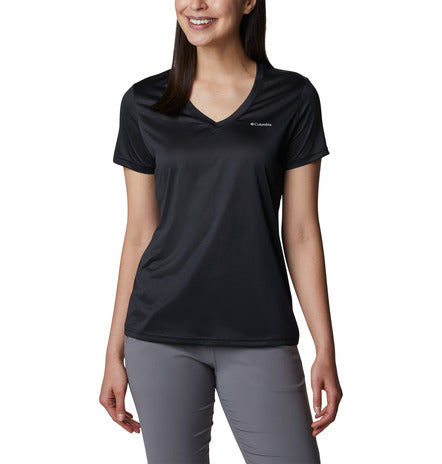 T-shirt scollo a v performante e traspirante da donna Columbia 