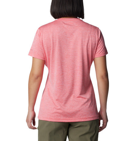 T-shirt scollo a v performante e traspirante da donna Columbia 