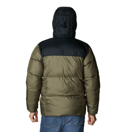 piumino columbia con cappuccio puffect™ da uomo verde/nero 