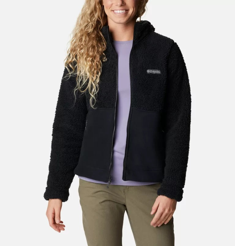 Load image into Gallery viewer, giacca in pile con cappuccio sherpa winter pass™ da donna 
