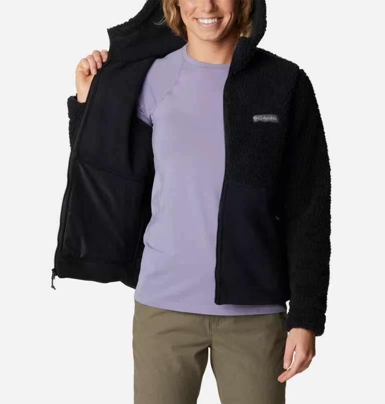 Load image into Gallery viewer, giacca in pile con cappuccio sherpa winter pass™ da donna 
