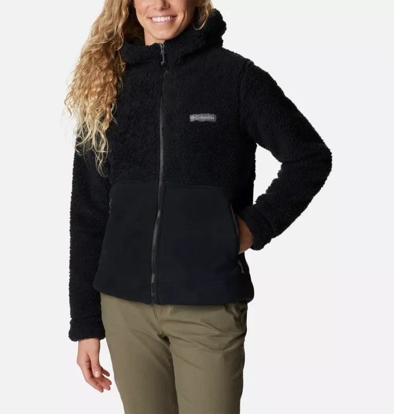 Load image into Gallery viewer, giacca in pile con cappuccio sherpa winter pass™ da donna 
