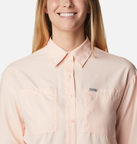 camicia donna estiva protettiva con filtro solare upf 50 e tecnologia traspirante. columbia 