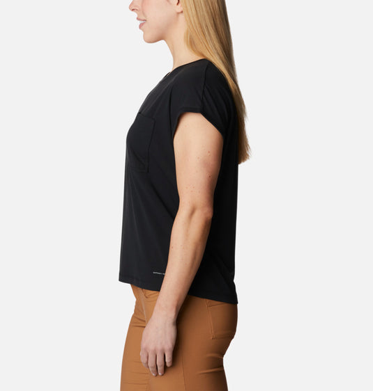 boundless trek™ short sleeve tee columbia da donna nera 