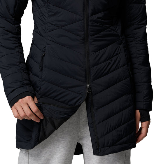 Giacca imbottita di media lunghezza con cappuccio Joy Peak™ II da donna Nero 