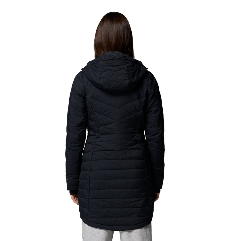 Carica immagine in Galleria Viewer, Giacca imbottita di media lunghezza con cappuccio Joy Peak™ II da donna Nero 
