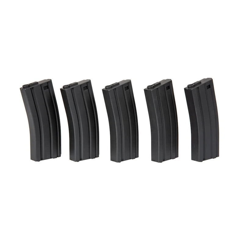 Carica immagine in Galleria Viewer, SPECNA ARMS SET 5x CARICATORI MID-CAP 140 COLPI PER SERIE M4/M16 NERO 
