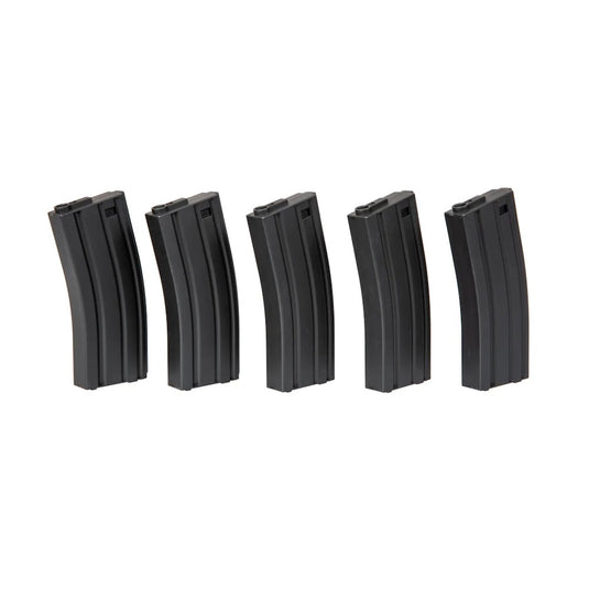 SPECNA ARMS SET 5x CARICATORI MID-CAP 140 COLPI PER SERIE M4/M16 NERO 