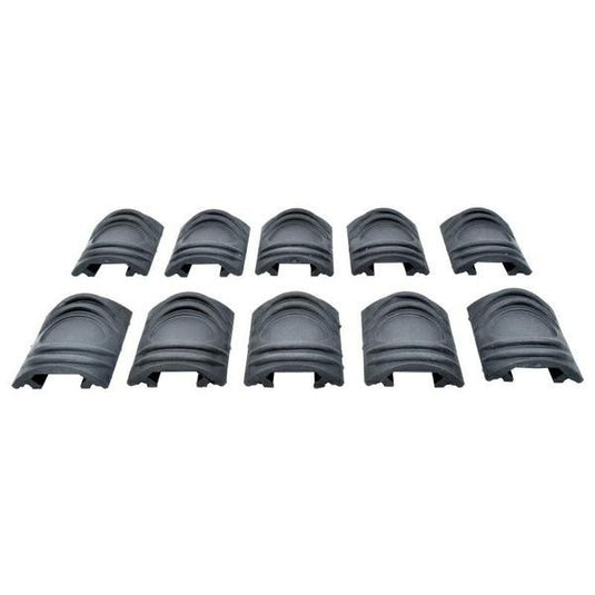 SET 10 COPRI RIS MODULABILI COLORE NERO PER SLITTE PICCATINNY DA 20mm 