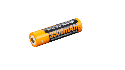 Batteria ricaricabile 18650 3500mah usb 