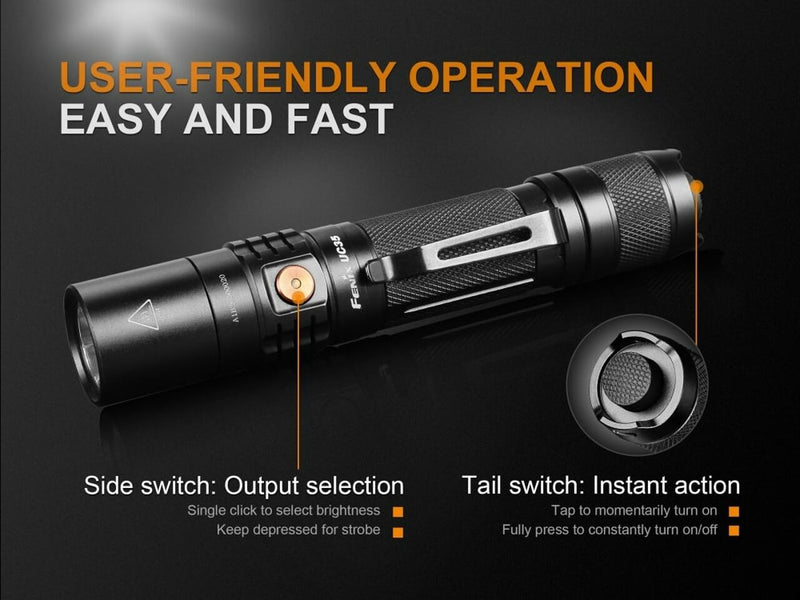 Carica immagine in Galleria Viewer, FENIX UC35 version 2.0 1000 lumens ricaricabile 
