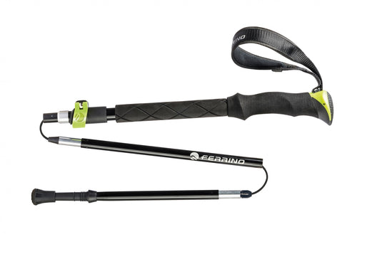Ferrino bastoncini trekking spantik pieghevoli nero 