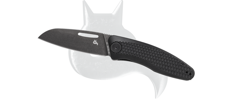 Load image into Gallery viewer, black fox feresa folding knife design by grigorii matveev 
